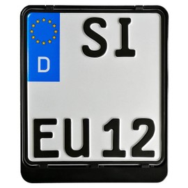 Kennzeichenhalter ERUT twinline Classic Schwarz 180 x 200