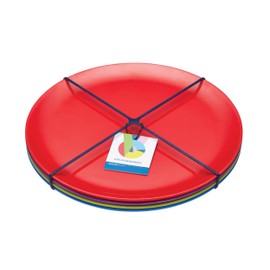 Colourworks Melamine Snack Plates, 23 cm, Multi-Colour, Set of Four