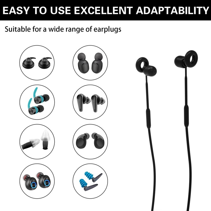 Earplug Lanyard [2 pcs] with Magnetic Tug-Resistant Safety Cord, Flexible