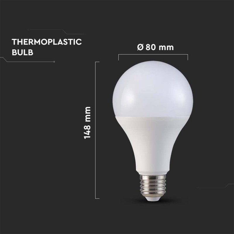 V-TAC LED Glühbirne A80 20W (entspricht 150W) - 2452 Lumen