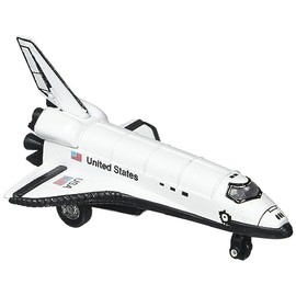 Rhode Island Novelty 5 Inch Diecast Pullback Space Shuttle, One Space Shuttle
