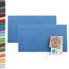 ZOLLNER Set of 2 bath mats, 100% cotton, approx. 50