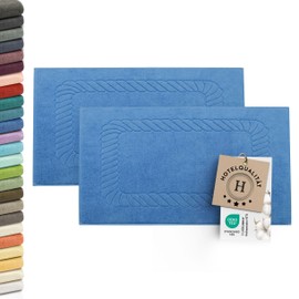 ZOLLNER Set of 2 bath mats, 100% cotton, approx. 50 x 70 cm, 740 g/m², 324.