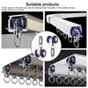 YXHOMME Curtain Track Rollers with Mute Wheel Rollers, Hooks, Pulley