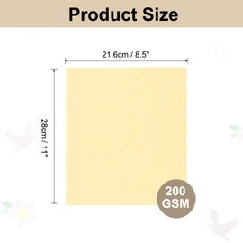 Rebower 25 Sheets Parchment Paper Aged Look Stationery 200GSM Vintage Paper Sheet, [for Certificate, Invitation, Envelope] - 8.5 x 11 Inch/Grey Yellow