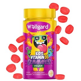 Wellgard Kids Vitamin D3 Gummies - 2 Month Supply - Vegan Chewable Vitamin D Gummies, Mixed Berry Flavour