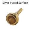 AUXBC 12C Gold Plated Trombone Mouthpiece, Baritone and Euphonium Mouthpiece,