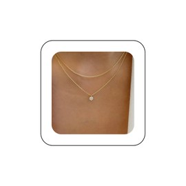 Xduargs Boho Geschichtet Cz Kreis Halskette Gold Kristall Kreis Choker Halskette Vintage Kreis Anhänger Halskette Einstellbar Kreis Runde Kette Halskette Schmuck Für Frauen