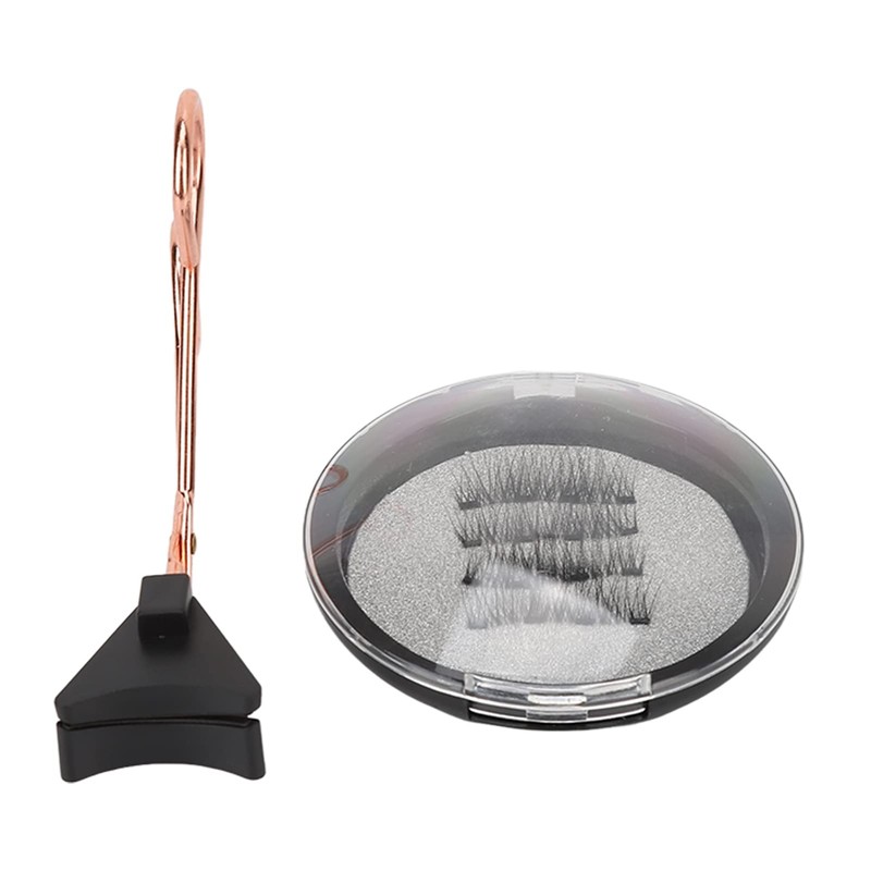 Magnetische Wimpern, 4 Stück kleberloser magnetischer Wimpernapplikator für Make-up-Anfänger