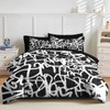 Nesker 7 Pcs Comforter Set Full Size, Abstract Graffiti Bedding