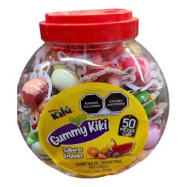 Gomitas Rellenas Gummy Kiki Dulces Kalú 50 Pz Sabores Fruta