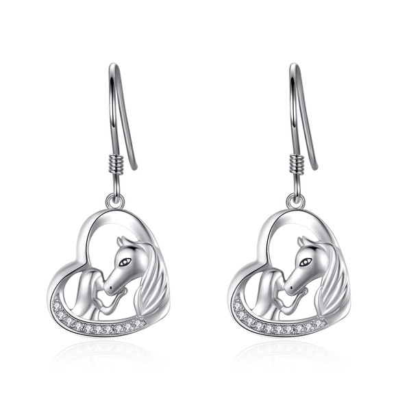 Horse Gifts for Girls 925 Sterling Silver Horse Dangle Drop