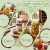 32oz Wide-Mouth Glass Salad Jars 2-Pack with Ivory Plastic Lids