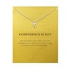 Caiyao Tiny Key Pendant Necklace Confidence is Key Encourage Inspiring