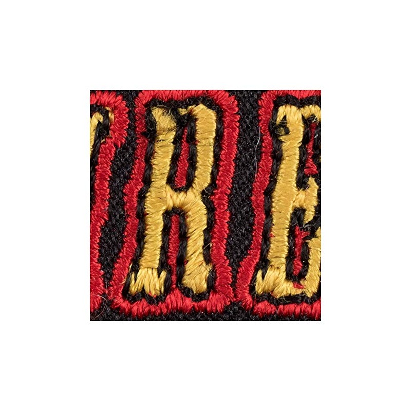 Firefighter Black & Yellow Rocker Patch, Firefighter Patches