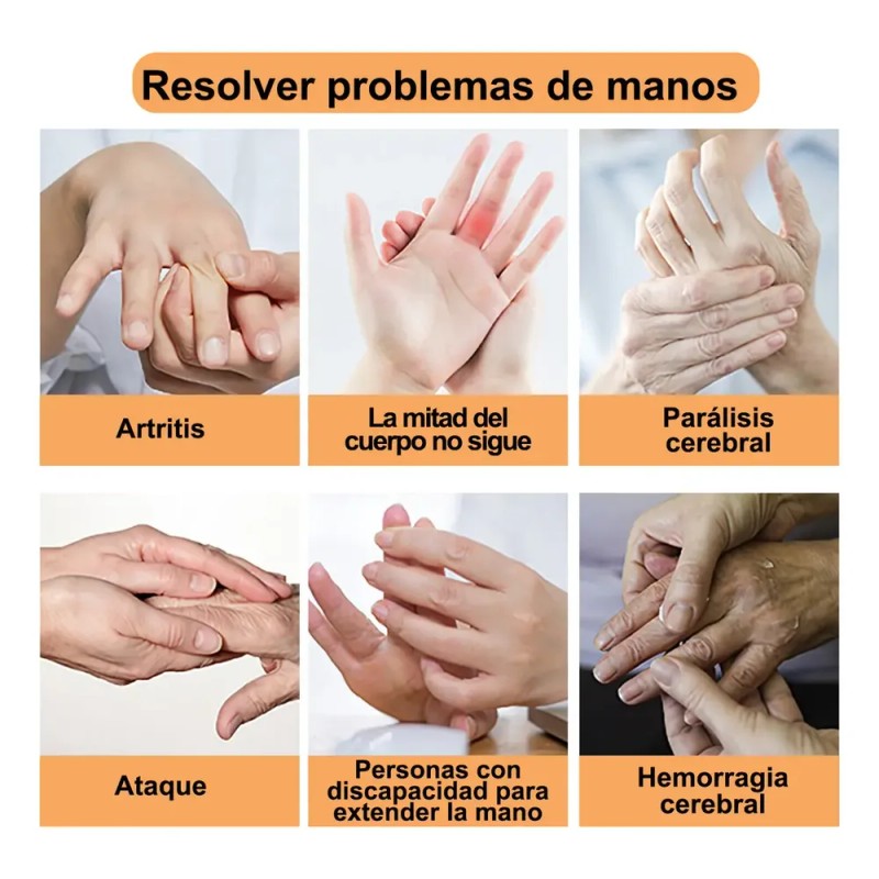 Guantes De Robot Rehabilitación Manos Entrenador Ejercicio Color Orange Left