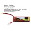 3300mAh Lipo Battery 100C Discharge Rate 14.8V 4S XT60 Plug