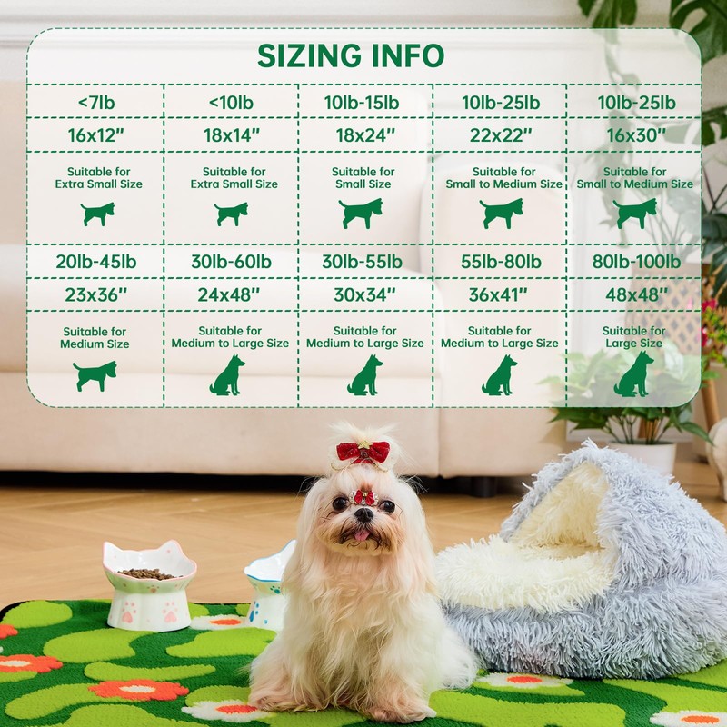 Reusable Puppy Pads for Small Dogs, Washable Pee Pads with