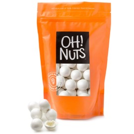 Gumballs for Candy Buffet and Party Favors - 2 LB Flavored 1 Inch Wedding Gumballs - For Hanukkah, Thanksgiving, Christmas, Parties, Birthday - Oh! Nuts (White Shimmer Pearl gumballs)