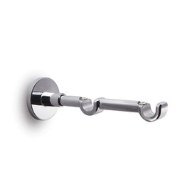 Gcurtain Curtain Rod Bracket, Double Curtain Pole Heavy Duty Holder, Wall Mounted Holder for 16mm Diameter Rod, Chrome