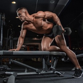 TLGREEN 1 pair/2pcs 40LB Dumbbells Rubber Coated Cast Iron Hex Black Dumbbells, Weights Dumbbells Set