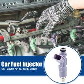 ACROPIX Car Fuel Injector Nozzle Replace for Lexus IS300 1999-2005 23250-70120 - Pack of 6 Purple