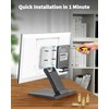 Adjustable Foldable Single Monitor Mount, Low Profile VESA Monitor Desk