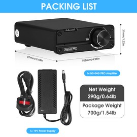 Nobsound HiFi Stereo Audio Amplifier Mini Dual TPA3116 100W×2 with NE5532 Pre-level OP Amp and Power Supply