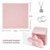 Aswalling 200PCS Jewelry Cleaning Cloth,Professional Polishing Cloth Individually Wrapped,Pink Silver