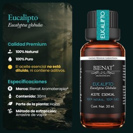 Bienat Aceite Esencial de Eucalipto 30mL Natural Difusor y Aromaterapia