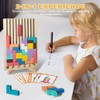 CLIUNT Wood Stacking Puzzle Toy, 3D Montessori Wooden Stacking Puzzles