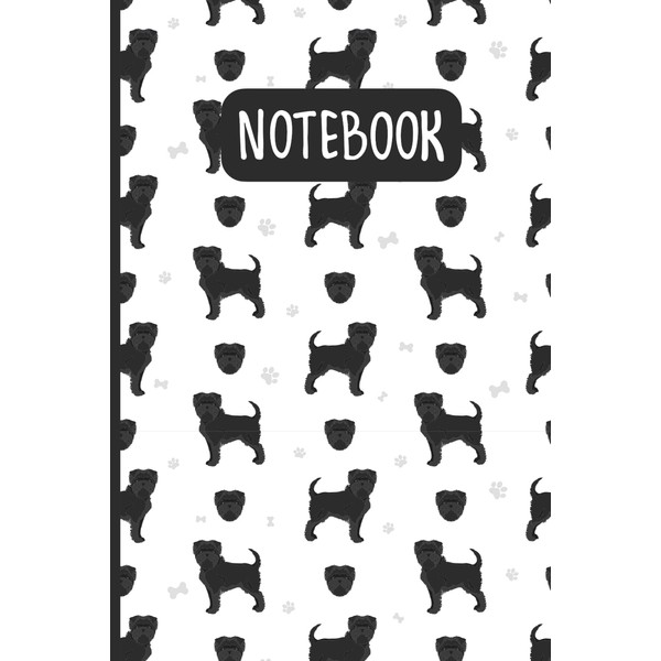 Funny Affenpinscher Dog Pattern: Lined Journal Notebook Affenpinscher Gifts for