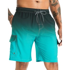 APTRO Men's Swimming Trunks, Long Swimming Shorts, Quick-Drying Board Shorts, Leisure Shorts with Inner Briefs