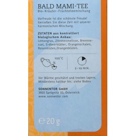 Sonnentor Bald Mami-Tee Bio-Bengelchen Teebeutel ( 20 g) - Bio