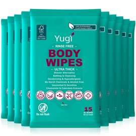 Body wipes (10 packs)150 XL ultra thick shower wipes for Adult Bathing,Camping,Traveling,Gym,Nursing,car,Unscented,no-rinse bathing washcloths,Shower alternative face and body extra moist wipes