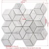 Stone Center Online C34K7XH Carrara White Gray Marble 3D Cube