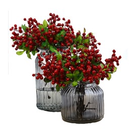 TBUY ROSE Fake Artificial Flowers California Berries Blueberry Fruit for Home Hotel Decor (Blue 20 Pack)