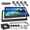 Anti Theft License Plate Frames, Matte Black, Security Screws