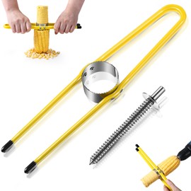 Gulfmew 1 Pack Corn Remover Tool with Drill Bit Set, Corn Stripper for Quick Kernels Removal, Corn Kernel Stripper Compatible with Power Drills, Corn Slicer for Corn Creamer and Cooking Prep