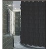spring Home Ruffled Black Fabric Shower Curtain Size 72 x