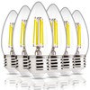 ALAMPEVER 6 Pack Chandelier Light Bulbs 60W Equivalent, E26 Edison