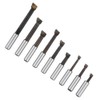 Boring Bar, 9pcs HSS Material 1/2" Round Shank Boring Bar