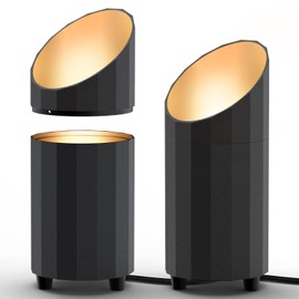 Barrina Uplighting Indoor Spotlight, 2700K E26 Bulb, 2 in 1 Detachable Tree Up Lights Floor Can Light, Spotlights for Indoor Plants Picture Home, 6.56FT Plug Cord & Foot Switch, Black, 2 Packs