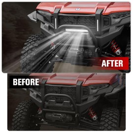 XUTVOTOR Front Mesh Grill with Accent Lights for Polaris Xpedition XP/ADV, LED Light Bar, Left Right DRL and Turn Signals for Polaris Xpedition XP/XP 5/ADV/ADV 5 2024+ Accessories