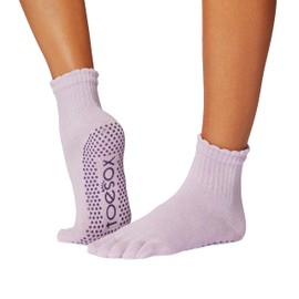 toesox Grip Ankle Full Toe Melody – Grip Non-Slip Toe Socks for Pilates Barre Yoga
