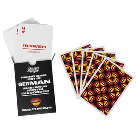 German Lingo Playing Cards | Travel Flashcards | Learn German Vocabulary in A Fun & Easy Way | 52 Essential Translations