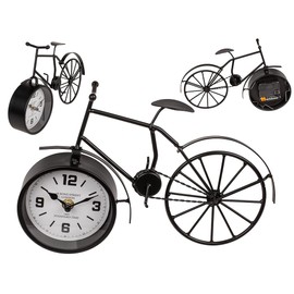 Out of the blue Black Metal Bike with Clock 31.5 x 6 x 20 cm
