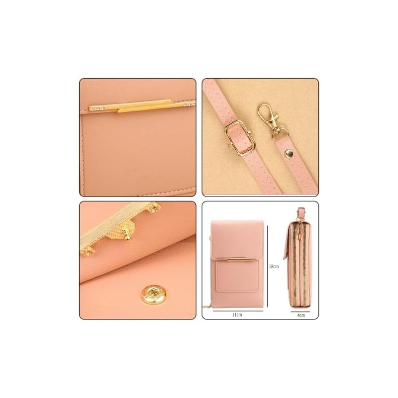 Bolso Bandolera Para TeléFono MóVil Con Pantalla TáCtil Para Mujer,Cartera