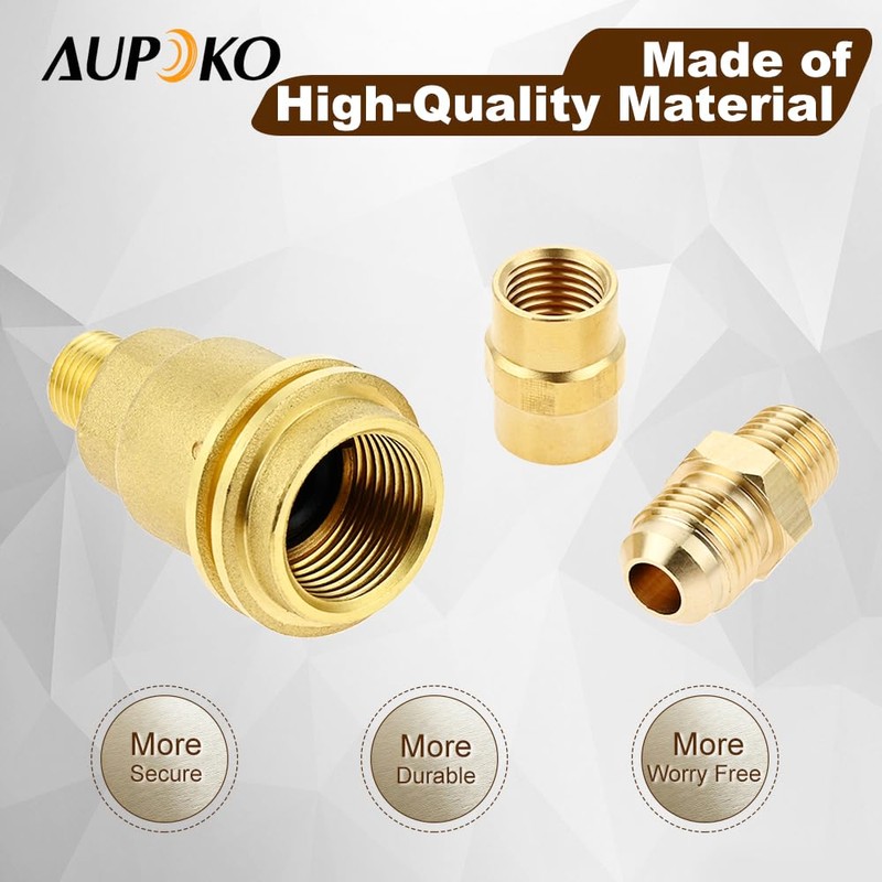 Aupoko QCC1 Nut Propane Gas Fitting Adapter Kit, Propane Gas