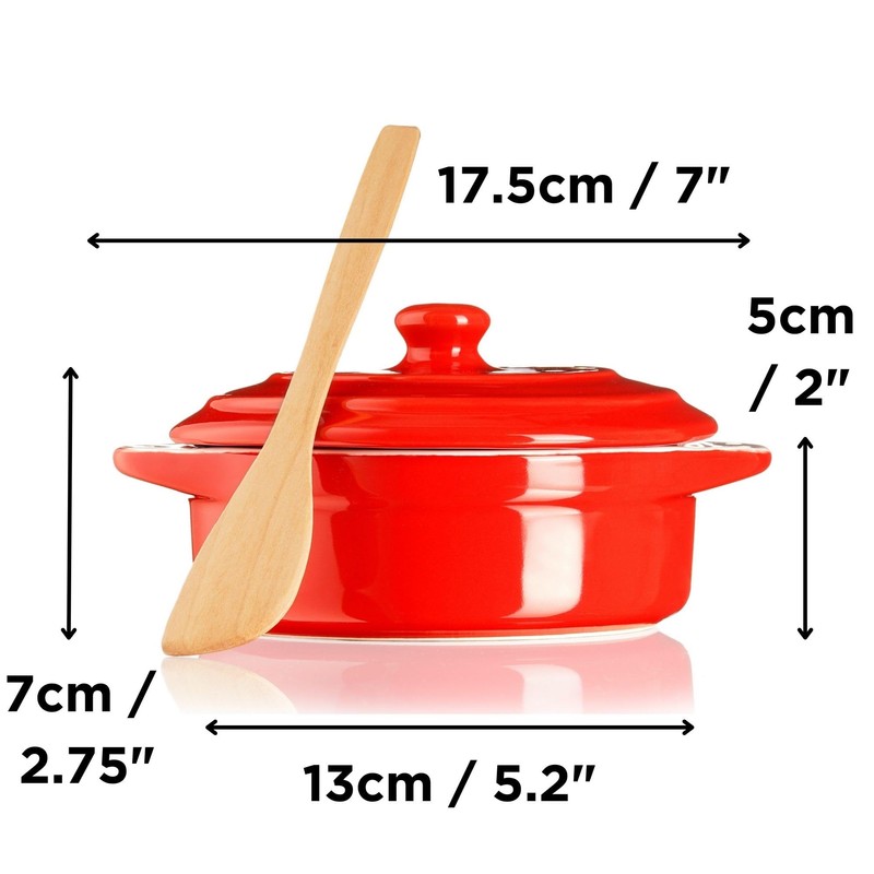 Muldale Camembert Baking Dish - Camembert Cheese Baker in Red